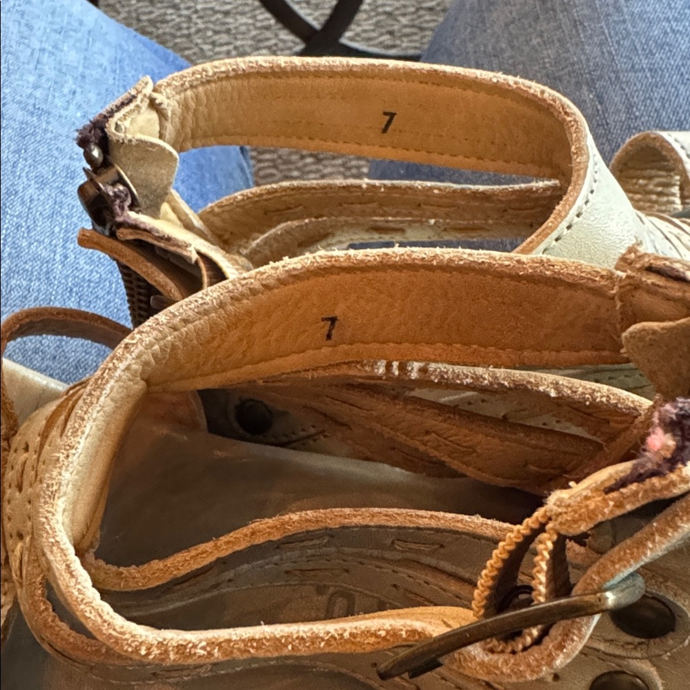 Bed Stu Artemis Light Blue Sandals Size 7 in Good Condition - Picture 10 of 10